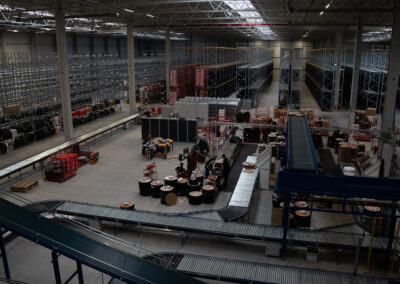 Blick in die Logistikhalle